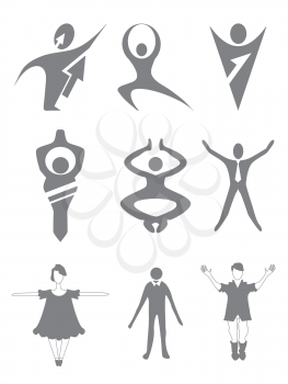 Royalty Free Clipart Image of a  Set of People