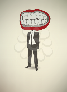 Royalty Free Clipart Image of a Conceptual Poster of a Businessman