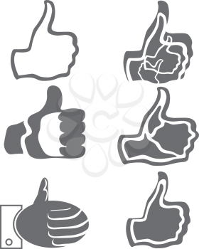 Royalty Free Clipart Image of Thumbs Up