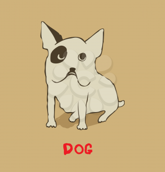 Royalty Free Clipart Image of a French Bulldog
