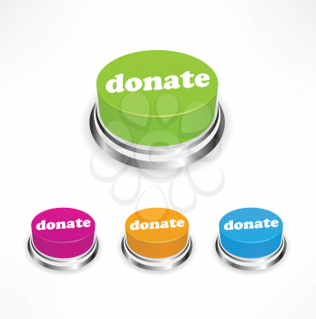 Royalty Free Clipart Image of Donate Buttons