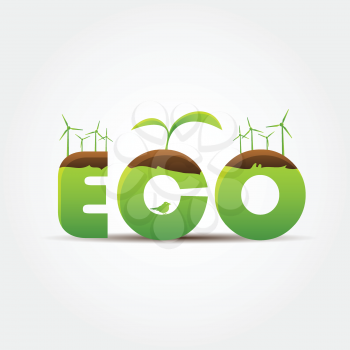 Royalty Free Clipart Image of an Eco Concept