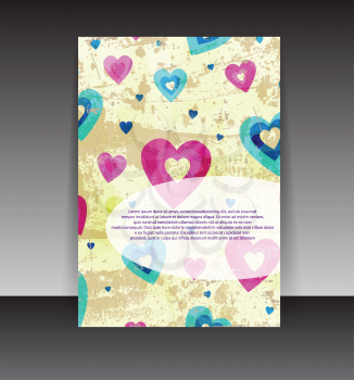 Royalty Free Clipart Image of a Heart Flyer Design
