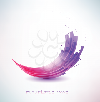 Royalty Free Clipart Image of a Futuristic Wave
