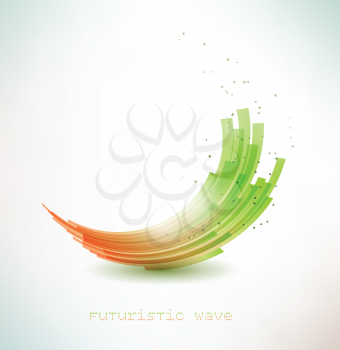 Royalty Free Clipart Image of a Futuristic Wave
