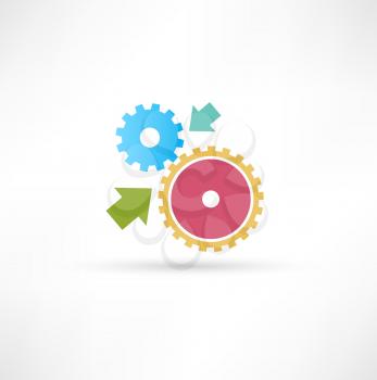 Royalty Free Clipart Image of a Gear Icon