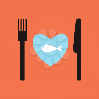 Royalty Free Clipart Image of a Fish Restaurant Menu