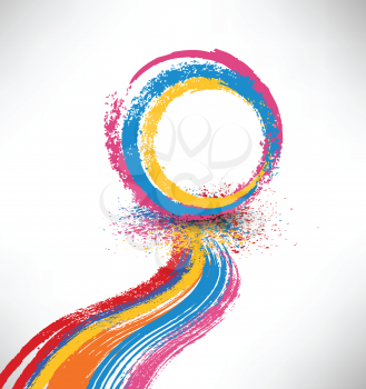 Royalty Free Clipart Image of Ink Splashes