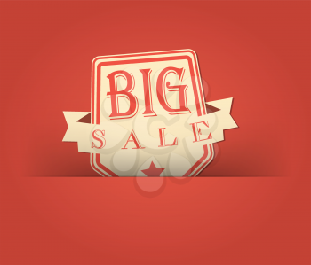 Royalty Free Clipart Image of a Big Sale Sign