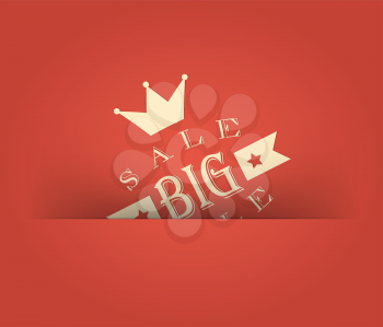 Royalty Free Clipart Image of a Big Sale Sign