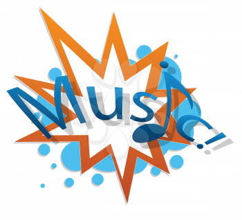 Royalty Free Clipart Image of a Music Sign