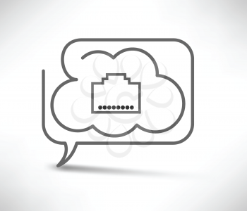 Royalty Free Clipart Image of a Cloud Computing Concept