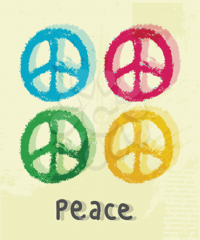Royalty Free Clipart Image of Peace Signs