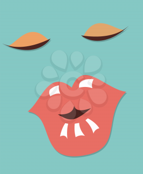 Royalty Free Clipart Image of a Woman's Face