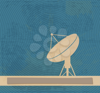 Royalty Free Clipart Image of a Satellite Dish
