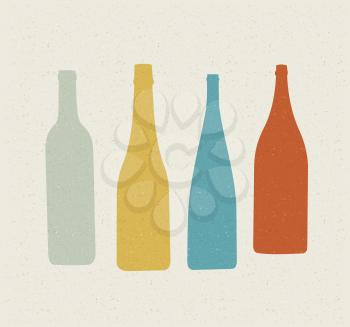 Royalty Free Clipart Image of a Bottle Poster