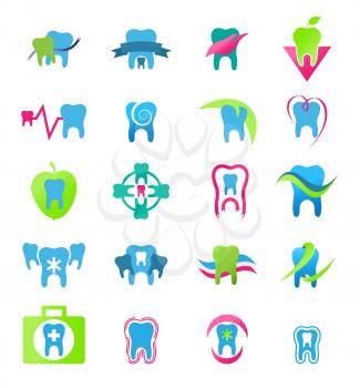 Royalty Free Clipart Image of Dental Icons