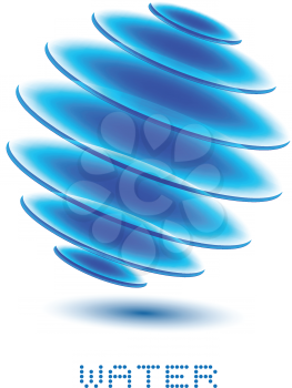 Royalty Free Clipart Image of a Water Symbol