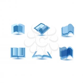 illustration of blue book icons