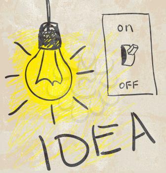Innovative lamp.  idea concept