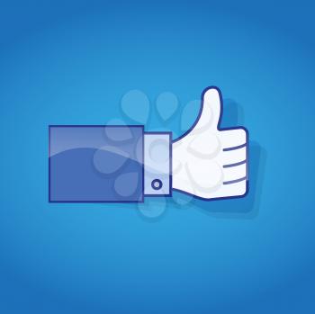 Thumb Up. Social media and network concept.