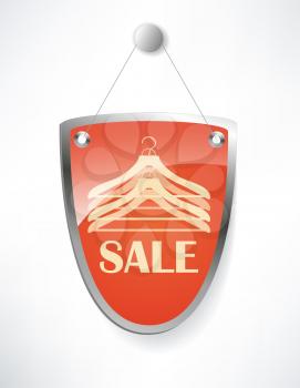 The shield, sale sign.