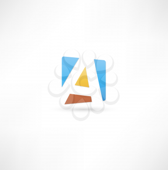  Abstract icon based on the letter A