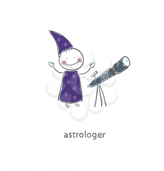 Astrologer. Illustration.