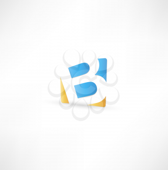  Abstract icon based on the letter B