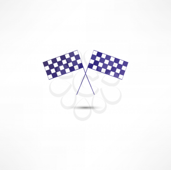 crossed racing flags icon