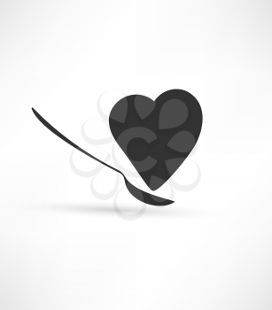 Spoon and heart icon