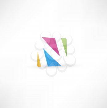  Abstract icon based on the letter N