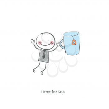 Time for tea. Illustration.