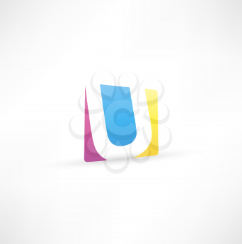  Abstract icon based on the letter U
