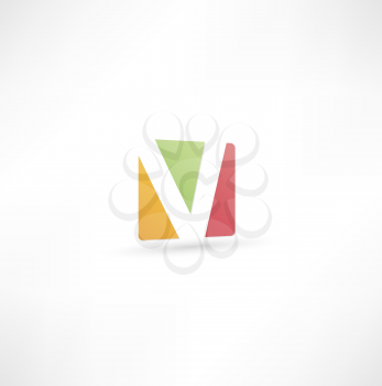  Abstract icon based on the letter V