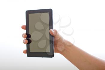 Royalty Free Photo of a Hand Holding a Tablet