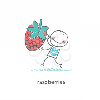 Raspberries and people