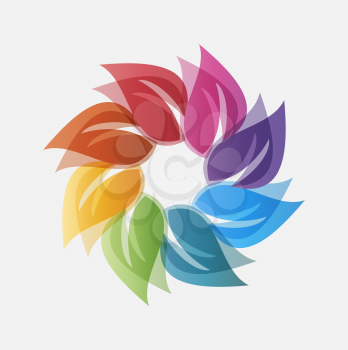 Colored leaves icon