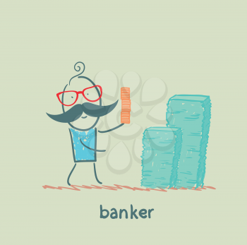 banker and a lot of money