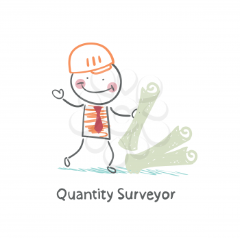 Quantity Surveyor with the documents