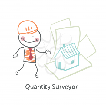 Quantity Surveyor design house on paper