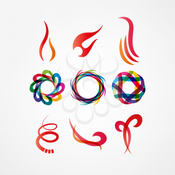 abstract icon set