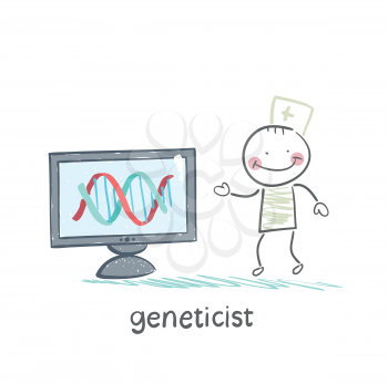 geneticist at the computer