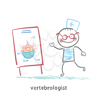 vertebrologist tells a presentation on the spine