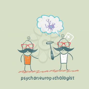 psychoneuropathologist  speaks with the patient about the nerve cells