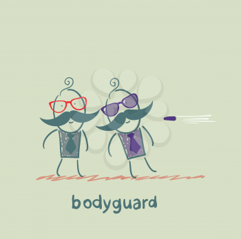bodyguard protects against bullets
