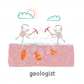 geologists are digging