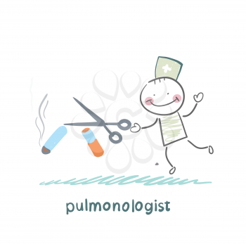 pulmonologist scissor cigarette