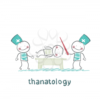 thanatology  studies the dead man