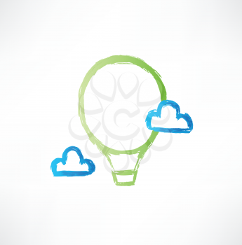 balloon in the clouds icon